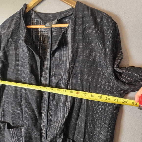 Eileen Fisher Project Dress And Jacket Set Size Medium Black Textured Weave - Picture 10 of 14